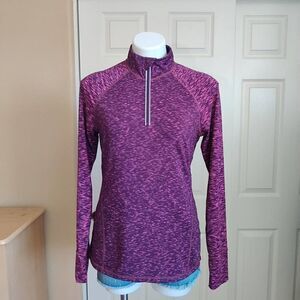 Ideology space dye 1/4 zip athletic top M